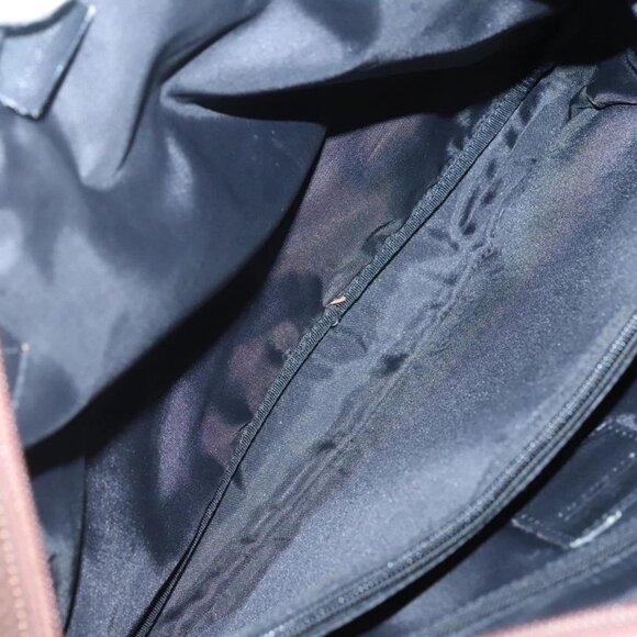 GIVENCHY Hand Bag Canvas Brown Gold Auth - Picture 13 of 16